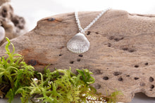 Load image into Gallery viewer, Sterling Silver Shell Pendant on a 20 inch thick sterling silver chain