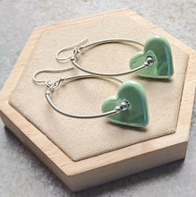 Load image into Gallery viewer, Hand Wrapped Statement Heart Hoops
