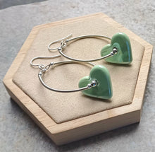Load image into Gallery viewer, Hand Wrapped Statement Heart Hoops
