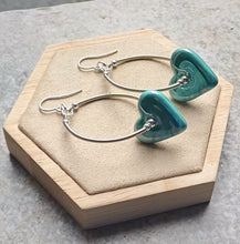 Load image into Gallery viewer, Hand Wrapped Statement Heart Hoops
