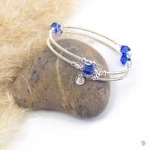 Load image into Gallery viewer, Hand Wrapped Silver &amp; Swarovski Crystal Bracelet - More Colours Options..
